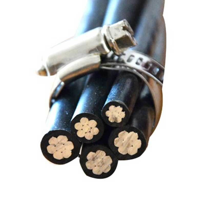 Black Aerial Electrical Cable ,  Overhead Electric Cables For Power Supply